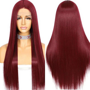 99J   13x4  Transparent Frontal Lace Wig Straight Color Wig