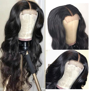 Glueless Wear And Go Wig Body Wave 5x5 Invisible HD Closure Lace Wig  Natural Black